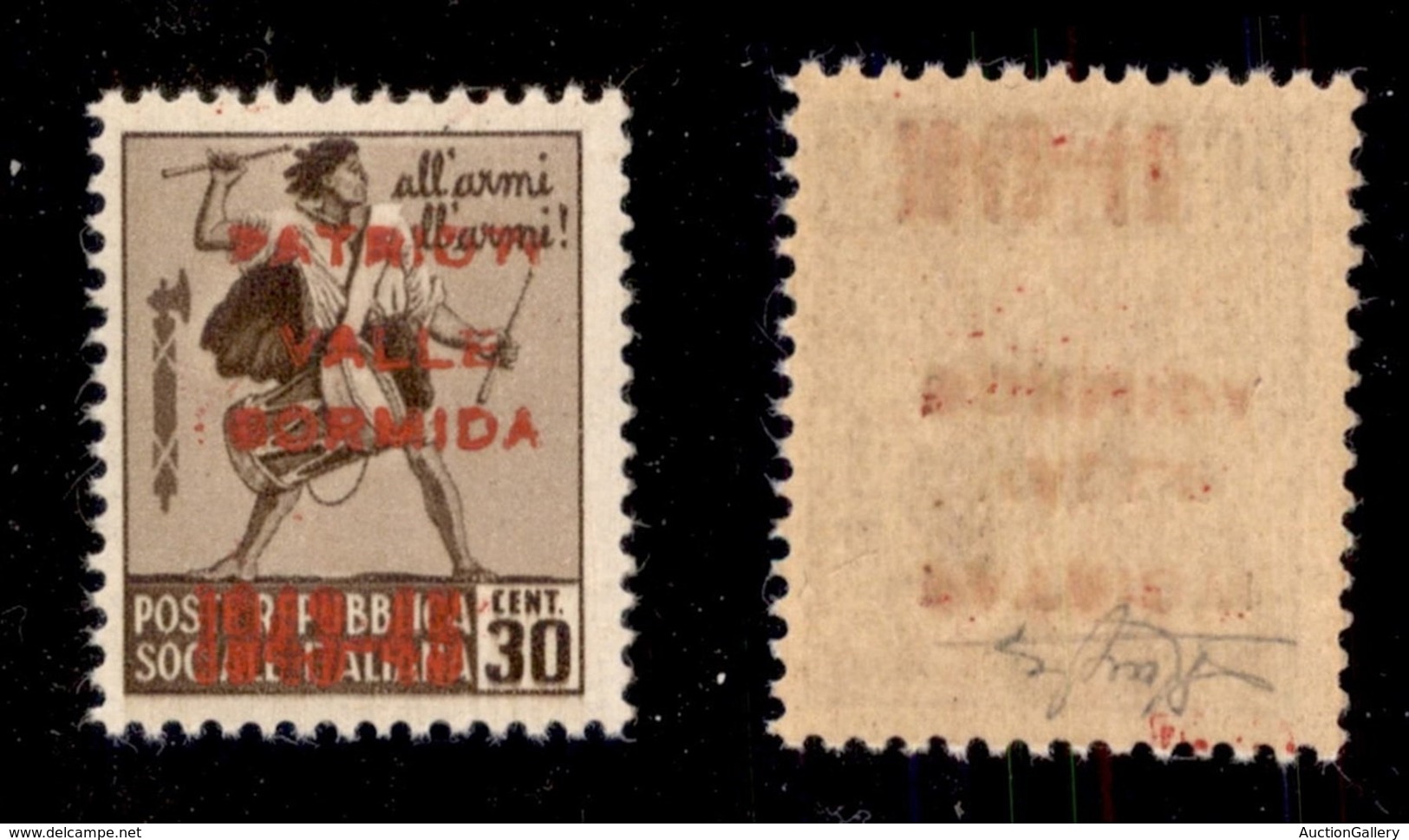 C.L.N. - VALLE BORMIDA - 1945 - 30 Cent (4A) - Gomma Integra - Raybaudi (500) - Altri & Non Classificati