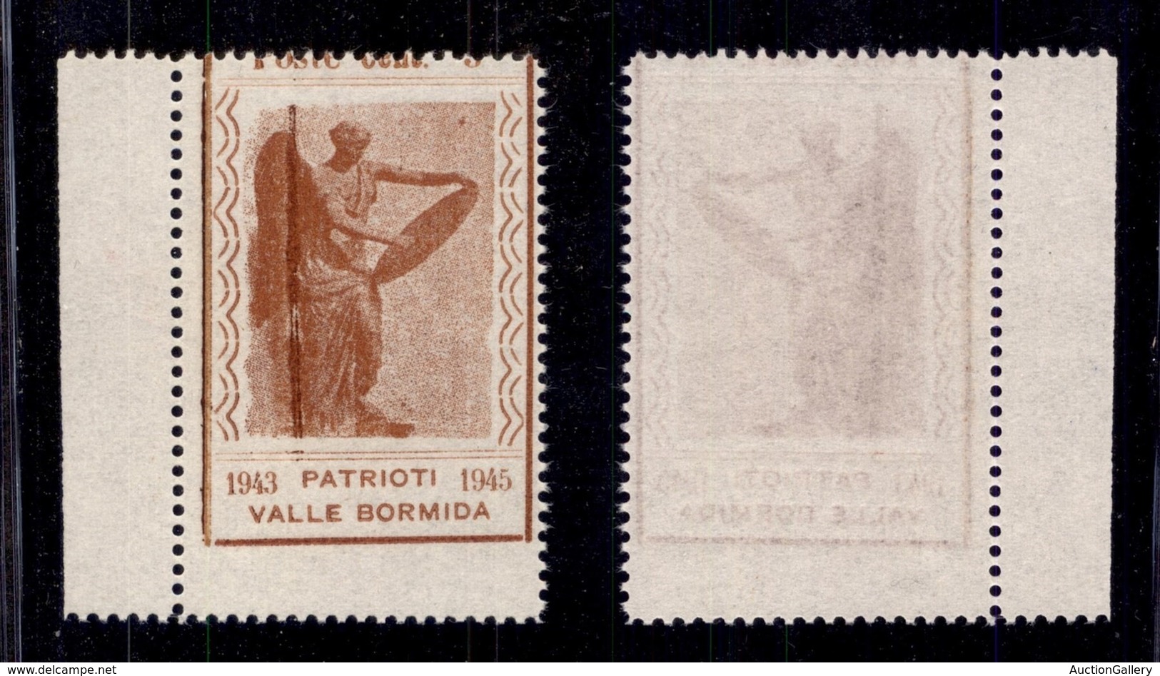 C.L.N. - VALLE BORMIDA - 1945 - 5 Cent Vittoria (9gaa) Bordo Foglio - Dentellatura Orizzontale Spostata In Basso (tassel - Andere & Zonder Classificatie