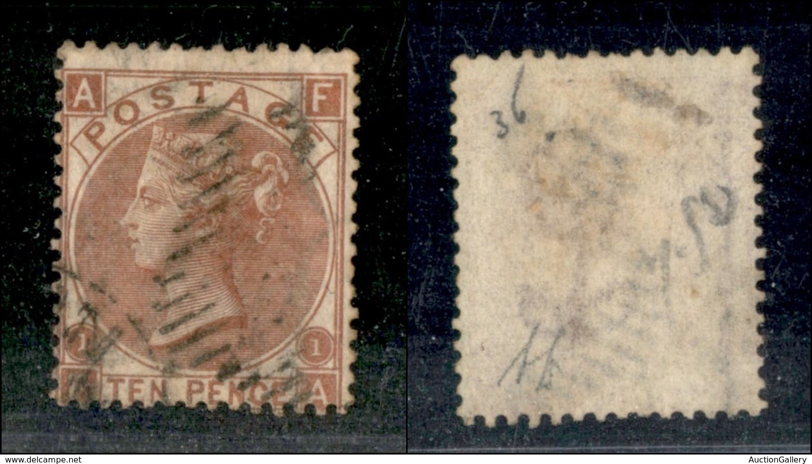 GRAN BRETAGNA - 1867 - 10 Pence Vittoria (32) - Usato (200) - Other & Unclassified