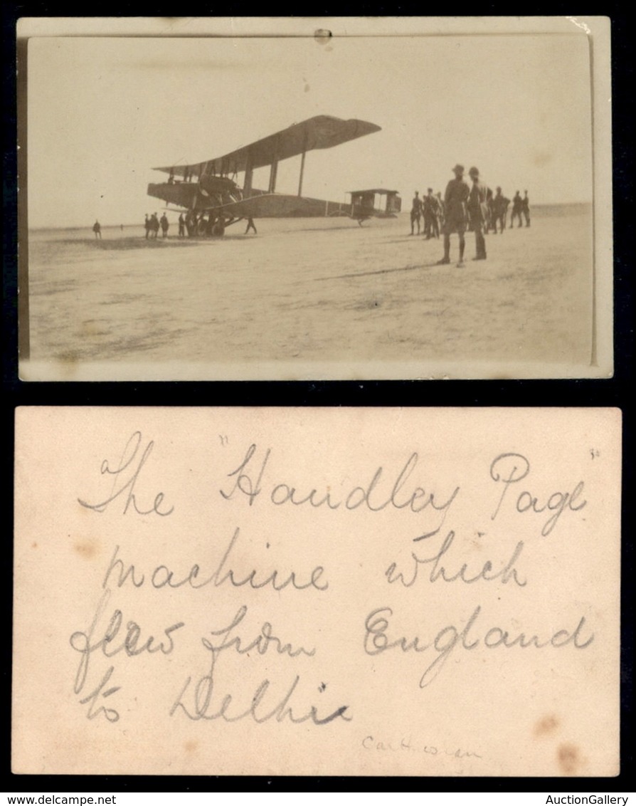 GRAN BRETAGNA - 1916/1922 - Fotografia D'epoca Del Velivolo Handley Page Type/O Con Militari - Scritta Al Retro: The Han - Altri & Non Classificati