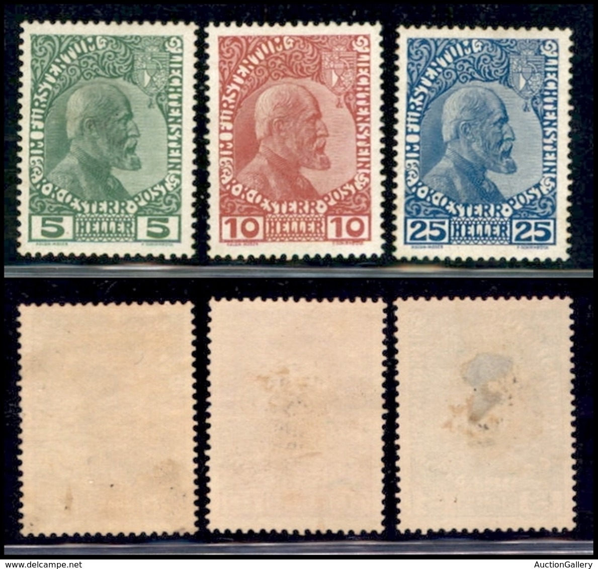 LIECHTENSTEIN - 1912 - Giovanni II (1y/3y) - Serie Completa - Gomma Originale (480) - Andere & Zonder Classificatie