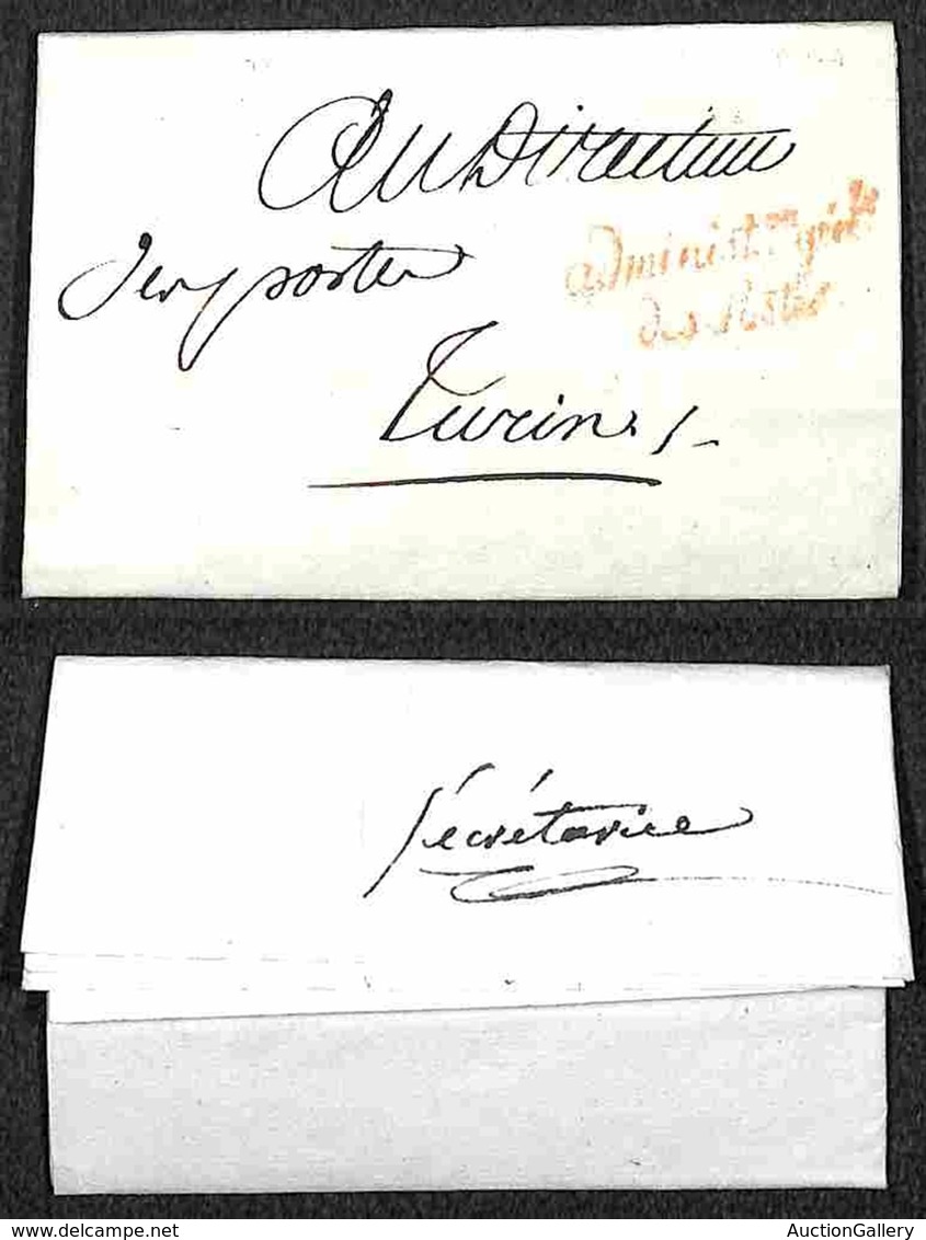 ITALIA - PREFILATELICHE - SANITÀ - 1805 - Administr.on Gen.le/des Postes (in Rosso) - Lettera Del 9 Brunaio Anno 13 Da P - Autres & Non Classés