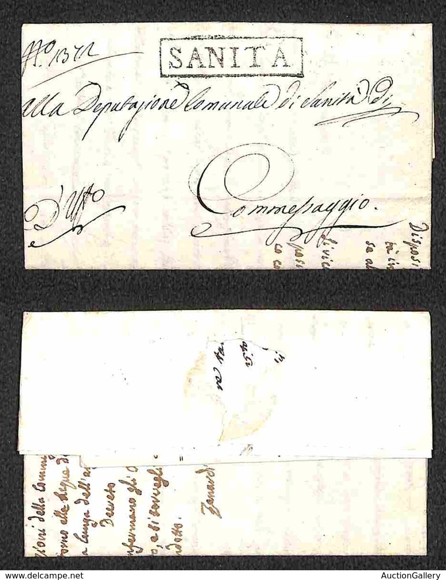 ITALIA - PREFILATELICHE - SANITÀ - REGNO D'ITALIA - 1807 - SANITA (in Cartella) - Lettera Da Mantova A Commessaggio Del  - Other & Unclassified