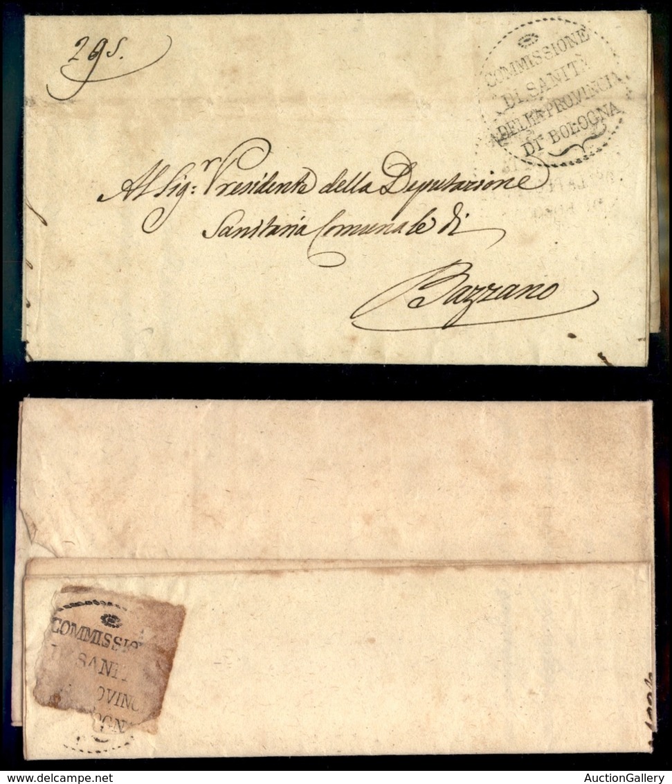 ITALIA - PREFILATELICHE - 1837 - Commissione Di Sanità Della Provincia Di Bologna - Lettera Per Bazzano Del 22.4.37 - Andere & Zonder Classificatie