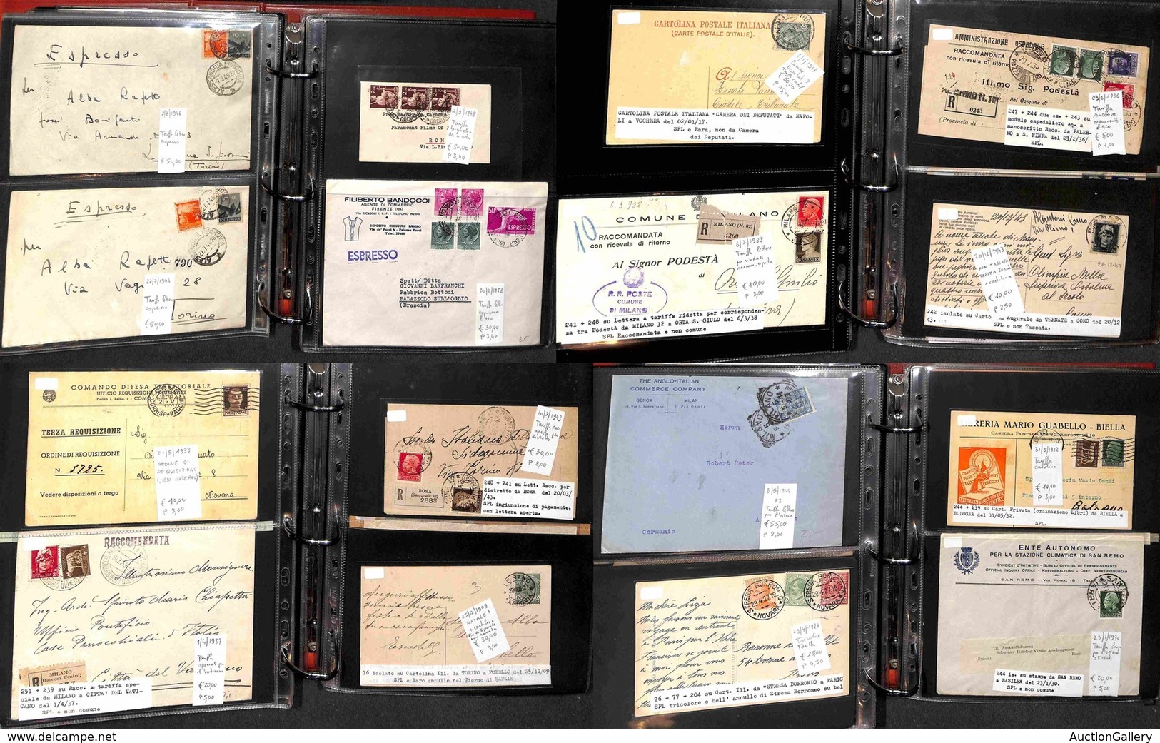 LOTTI & COLLEZIONI - REGNO - 1889/1982 - Lotto Di Oltre 120 Lettere E Cartoline Con Varie Affrancature Per La Maggior Pa - Autres & Non Classés