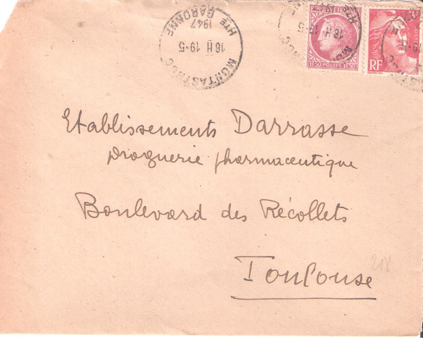 HAUTE GARONNE :- MONTASTROC Dateur Type A5 - 1921-1960: Periodo Moderno