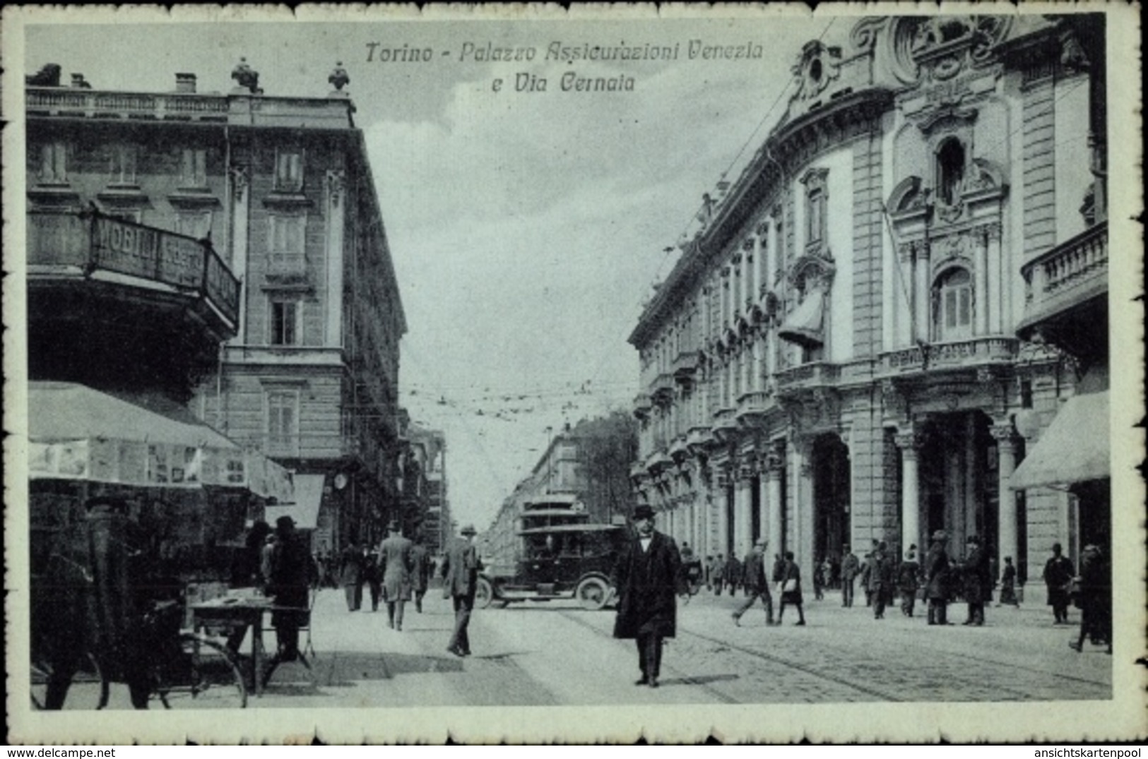 Clair De Lune Cp Torino Turin Piemonte, Palazzo Assicurazioni Venezia E Via Cernala - Altri & Non Classificati