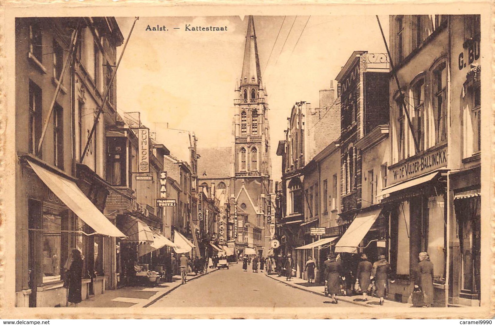 België Oost-Vlaanderen  Aalst Alost  Kattestraat Kerk Winkelstraat M 1094 - Aalst