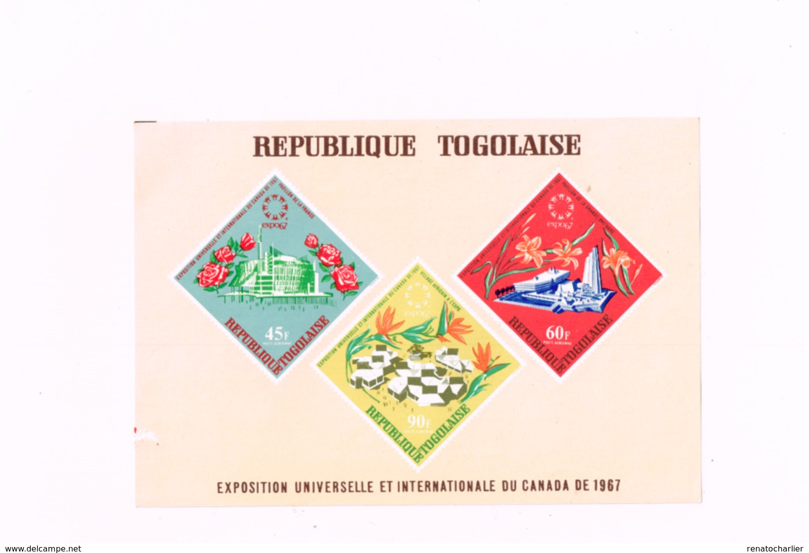 Exposition Universelle Et Internationale Du Canada 1967.MNH,Neuf Sans Charnière.Petit Pelurage. - Togo (1960-...)