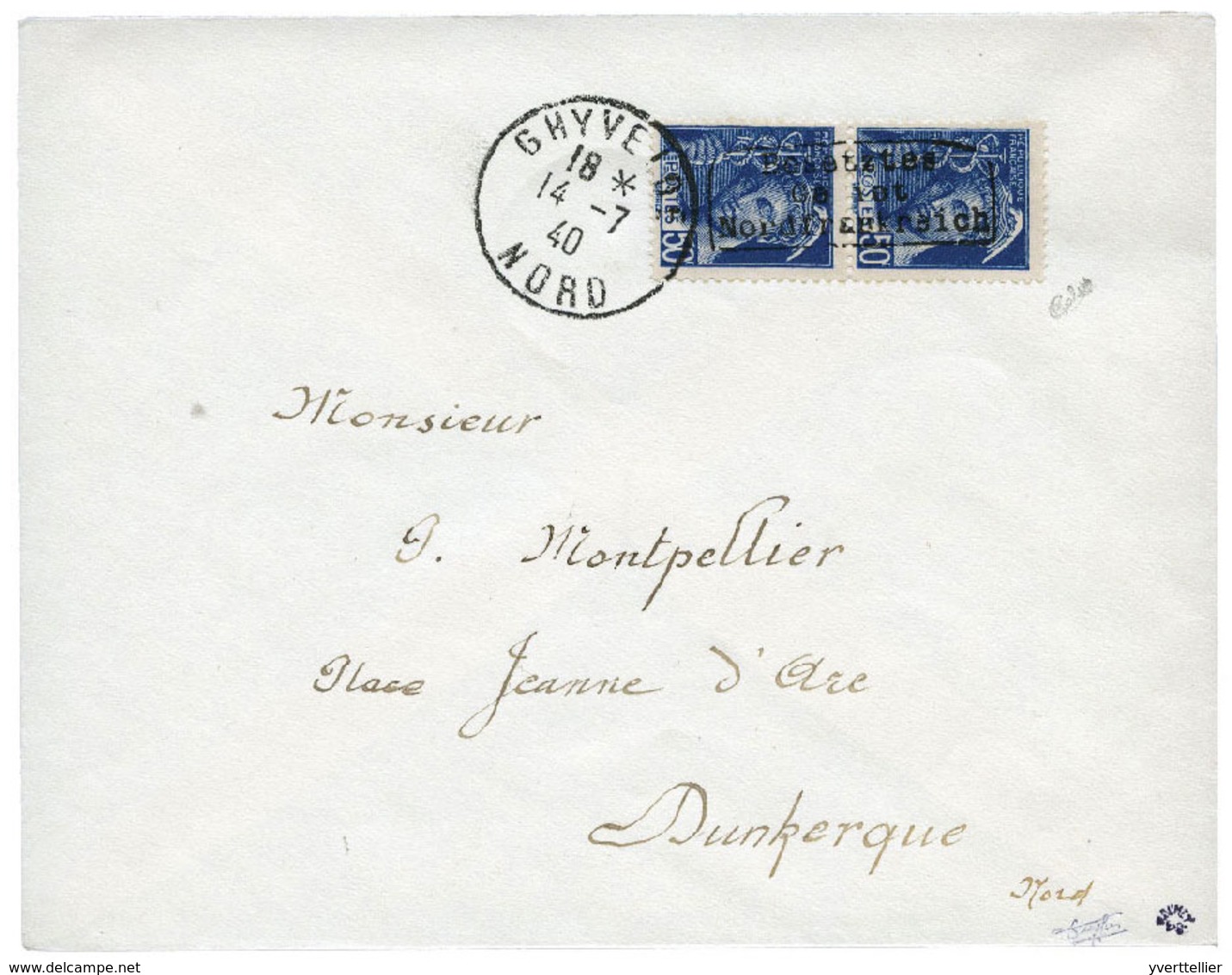 France  : Guerre N°4 Obl. Sur Lettre - Other & Unclassified