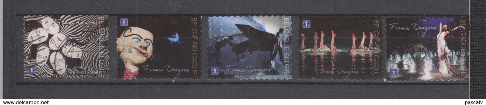 COB 4219 / 4223 Série Complète Oblitérée Franco Dragon - Used Stamps