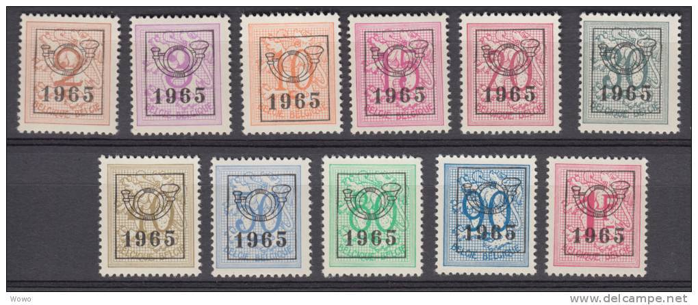 OBP Nr. V 758/768 ** 1965 // Typo - Préo COB PRE 758/768 - Typos 1951-80 (Ziffer Auf Löwe)