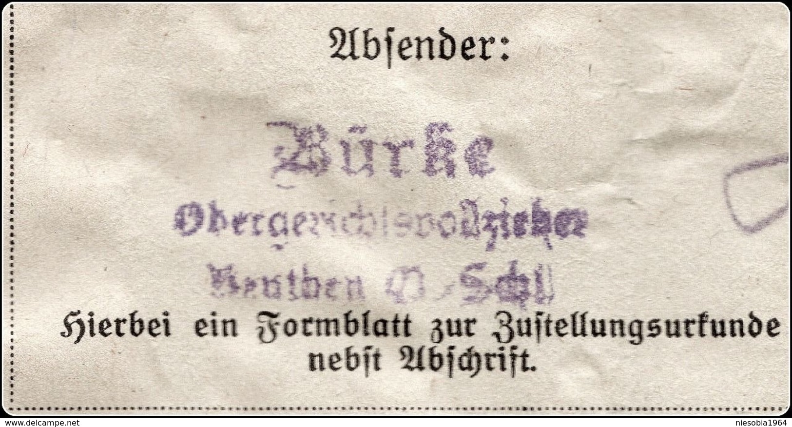 WW2 Obergerichtvollzieher Bürke - Beuthen Court documents - Bürke - Main Court Bailiff case Jarzombek vs Jarzombek 1941