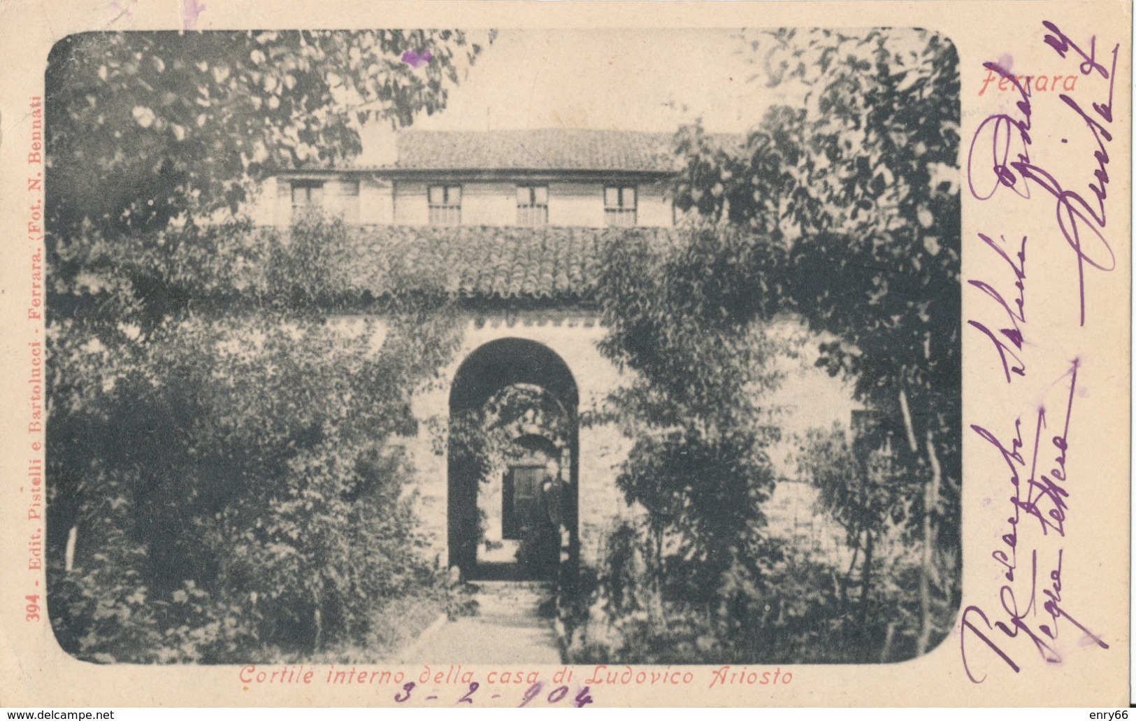 FERRARA-CORTILE INTERNO CASA DI LUDOVICO ARIOSTE - Ferrara