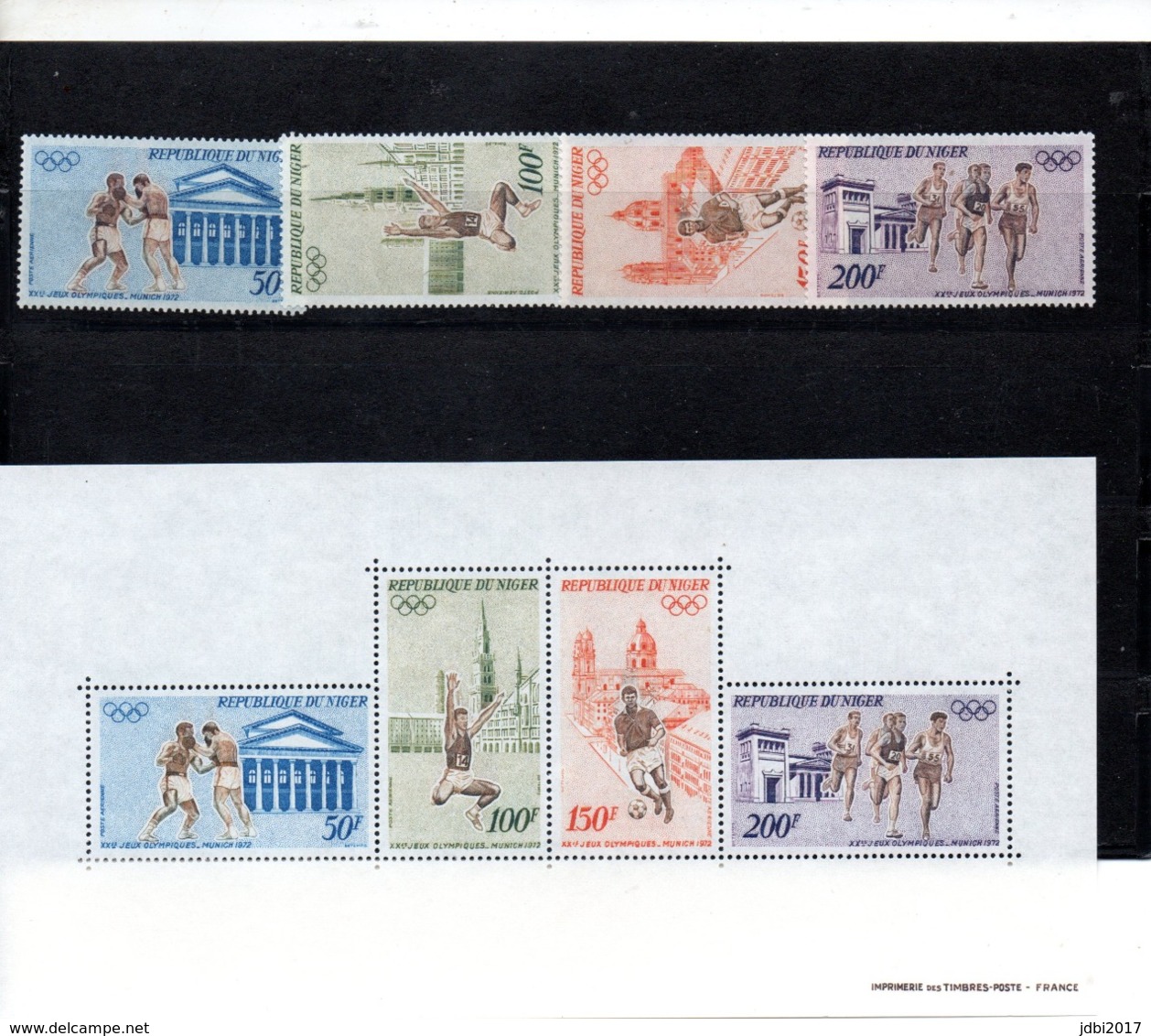 Niger Nº Aereo Nº 187-90 + H.B. 9 Olimpiadas, Serie Completa En Nuevo 16,75 € - Verano 1972: Munich