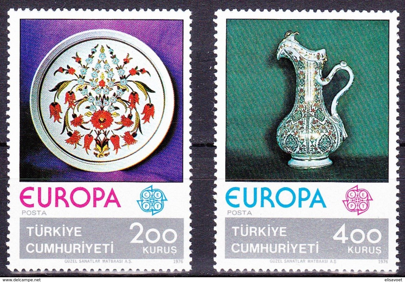 Turkije Turquie 1976 Yvertn° 2155-2156 *** MNH  Cote 8 € Cept Europa - 1976