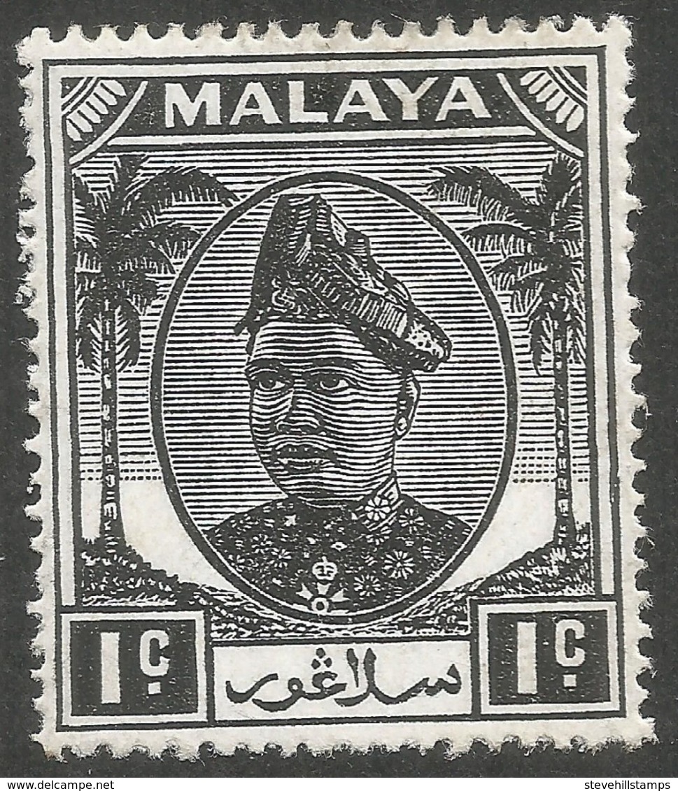 Selangor(Malaysia). 1949-55 Sultan Hisamud-din Alum Shah. 1c MH. SG 90 - Selangor