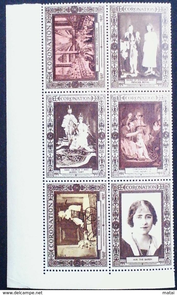 GREAT BRITAIN U.K. 1937 CORONATION STAMP X6 - Ungebraucht