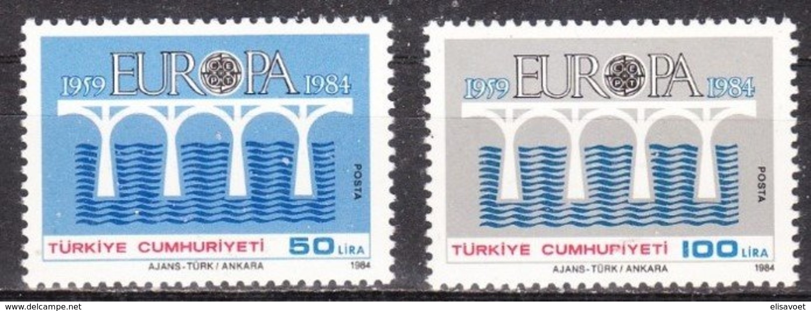 Turkije Turquie 1984 Yvertn° 2425-2426 *** MNH  Cote 12,50  € Cept Europa - 1984