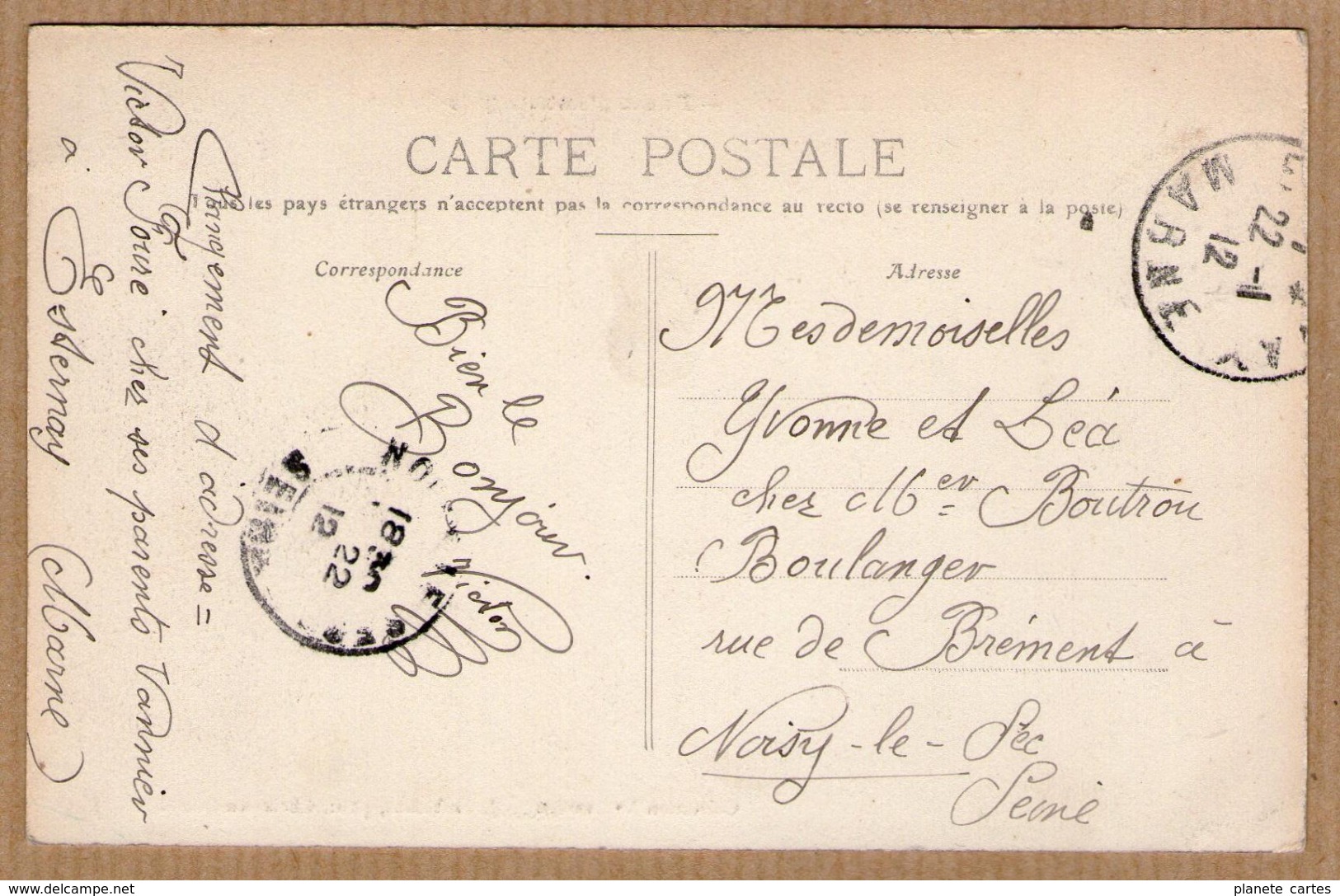 51 / ESTERNAY - Route D'Esternay-le-Franc - Affiche, Charrette, Petite Animation (tampon 1912) - Esternay
