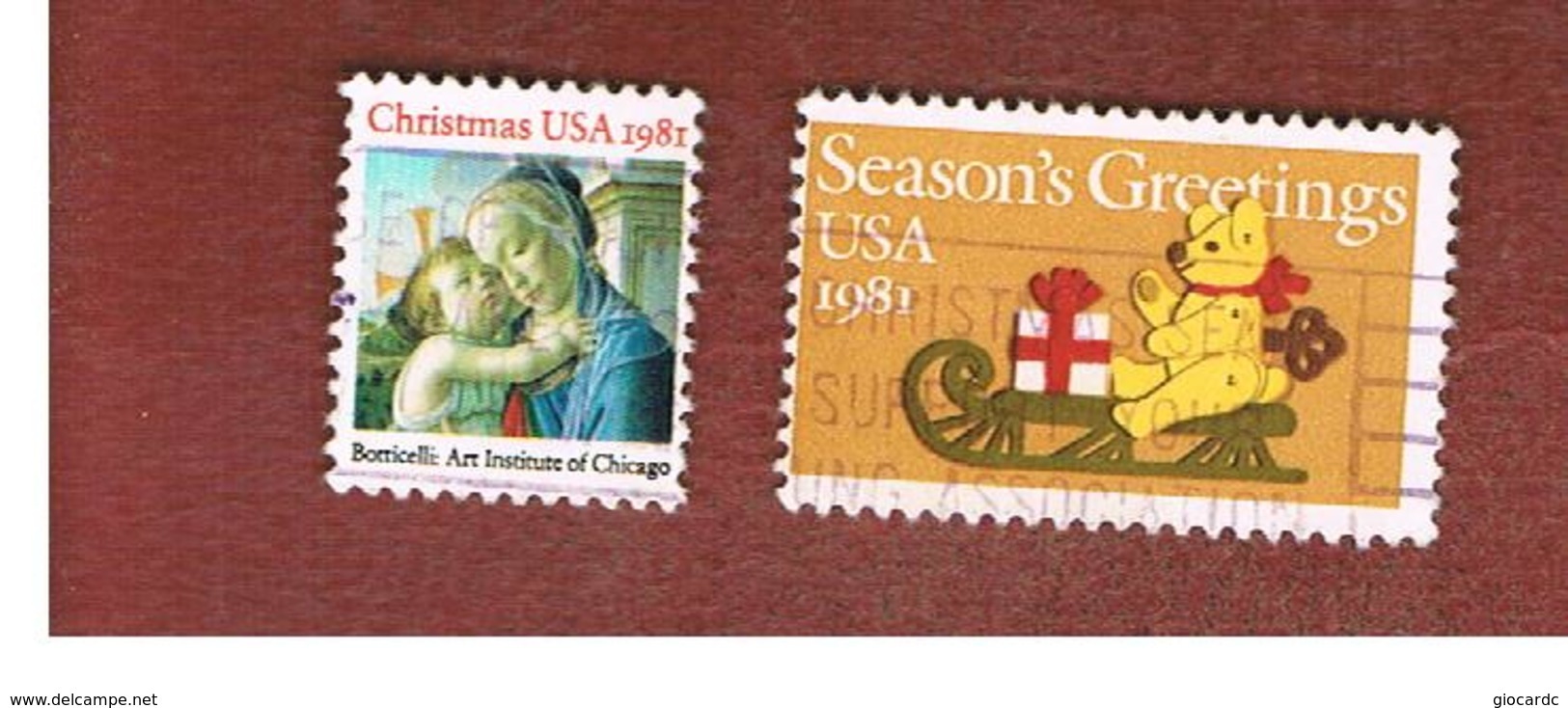 STATI UNITI (U.S.A.) - SG 1916.1917  -  1981 CHRISTMAS (COMPLET SET OF2)   -  USED - Usati