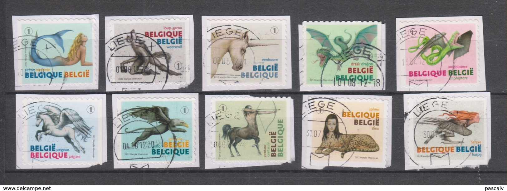 COB 4201 / 4210 Série Complète Créatures Fantastiques Sirène Licorne Pégase Griffon - Used Stamps