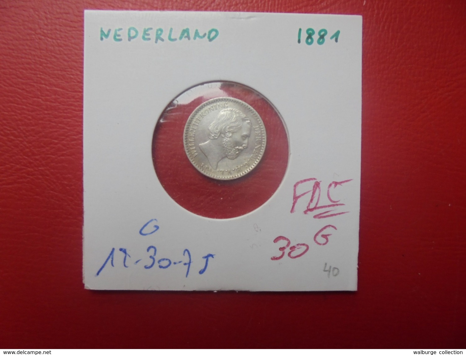PAYS-BAS 10 CENTS 1881 ARGENT (A.1) - 1849-1890: Willem III.