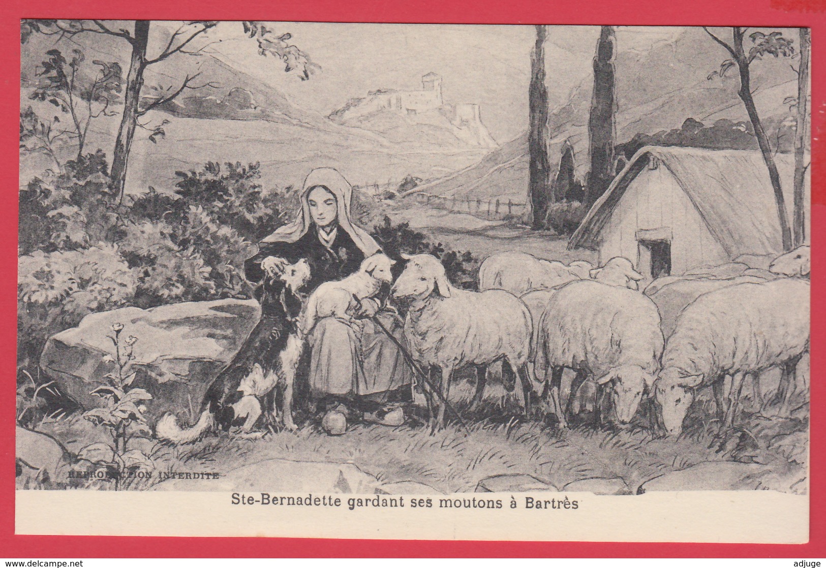 CPA-65-BARTRÈS - Village De Ste-Bernadette -Ste-Bernadette Gardant Son Troupeau*2 SCANS - Other & Unclassified