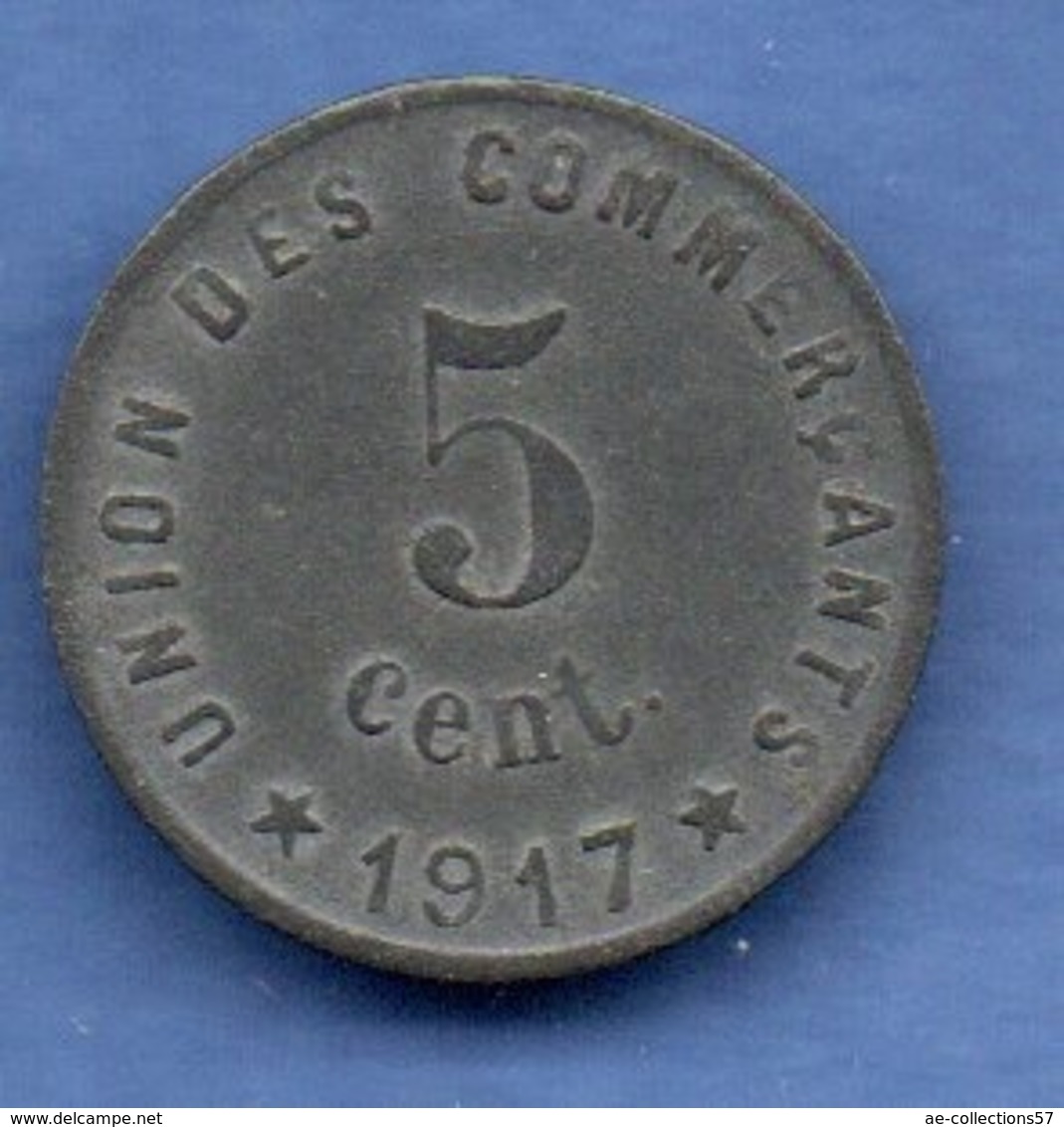 Castelnaudary --  5 Centimes 1917   -  état  TB+ - Monétaires / De Nécessité