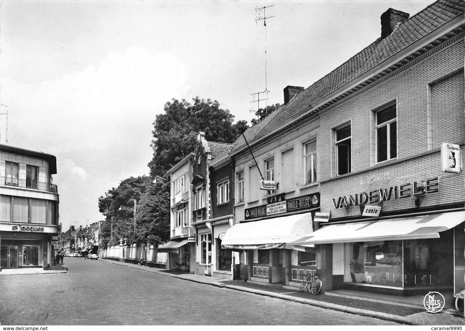 België  Waregem  Echte Foto Fotokaart  Stationsstraat  Vandewiele Conie  Anglo-Belge  St.Jacques  Coopman        M 1162 - Waregem