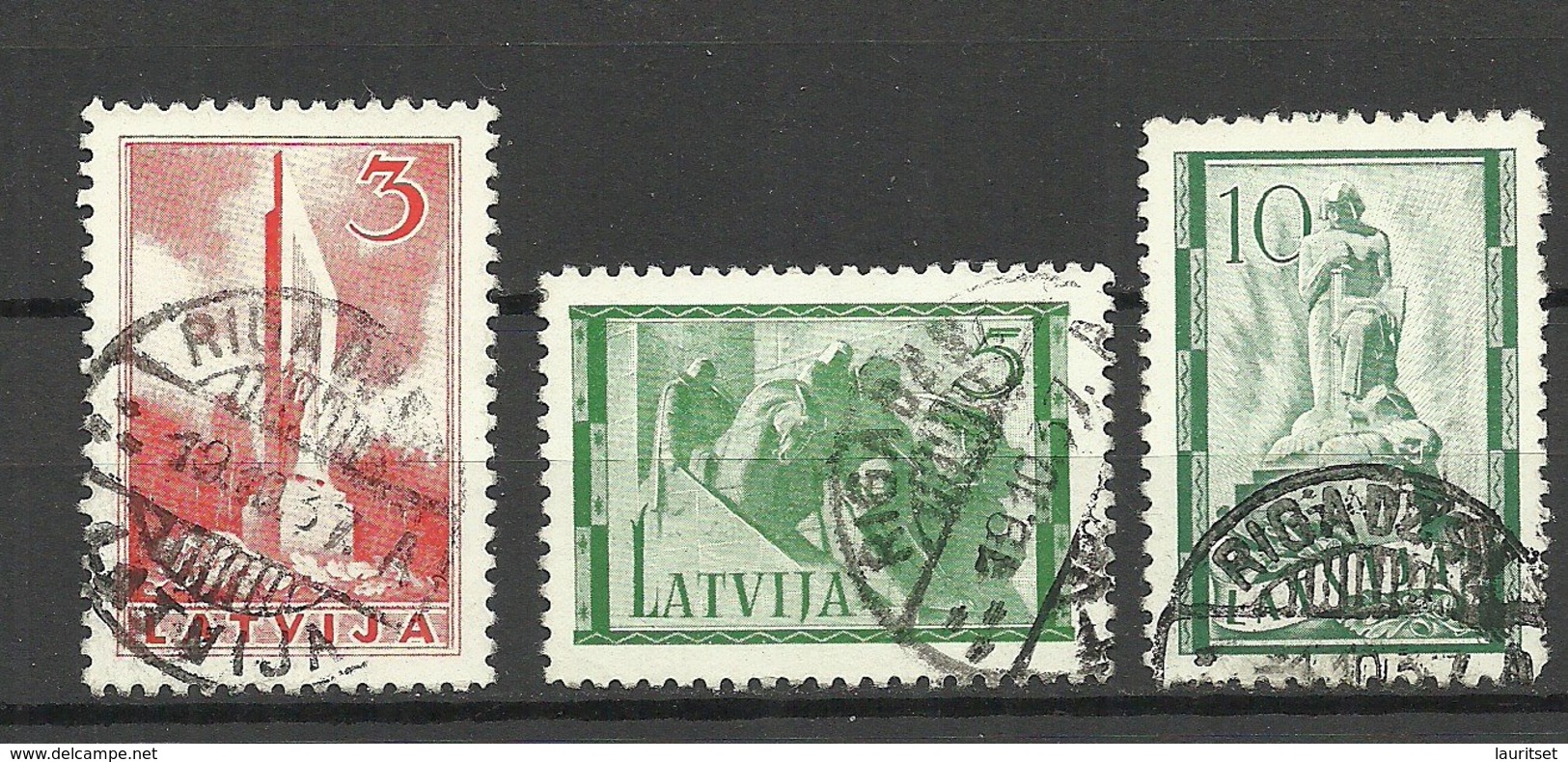 LETTLAND Latvia 1937 Michel 246 - 248 O - Lettland