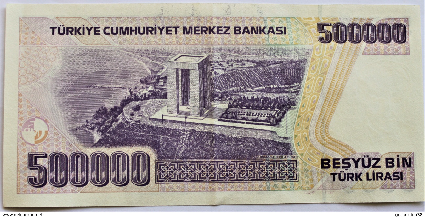 Turquie -Turkish- Billet De 500000 Lira.(obsolète).1970.très Bon état. - Turkije