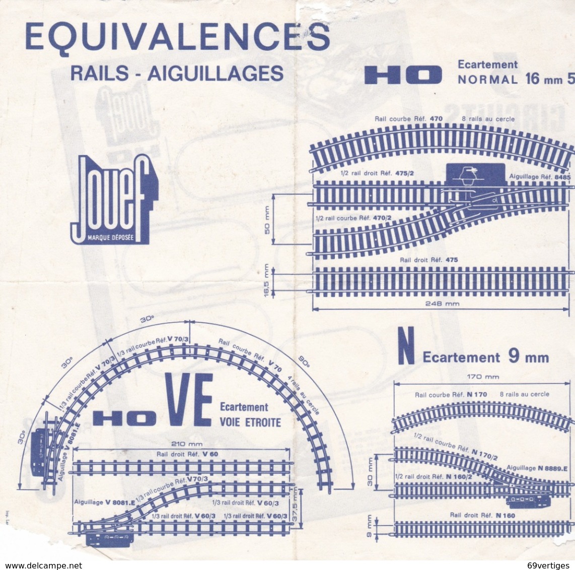 JOUEF, Divers Documents, Tarifs Trains, Wagons Et Accessoires - Non Classés