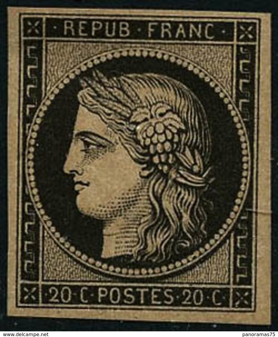 ** N°3 20c Noir S/jaune - TB - 1849-1850 Ceres