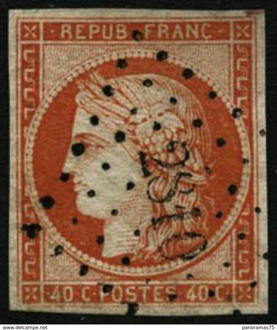 Oblit. N°5 40c Orange, Signé Calves - TB - 1849-1850 Cérès