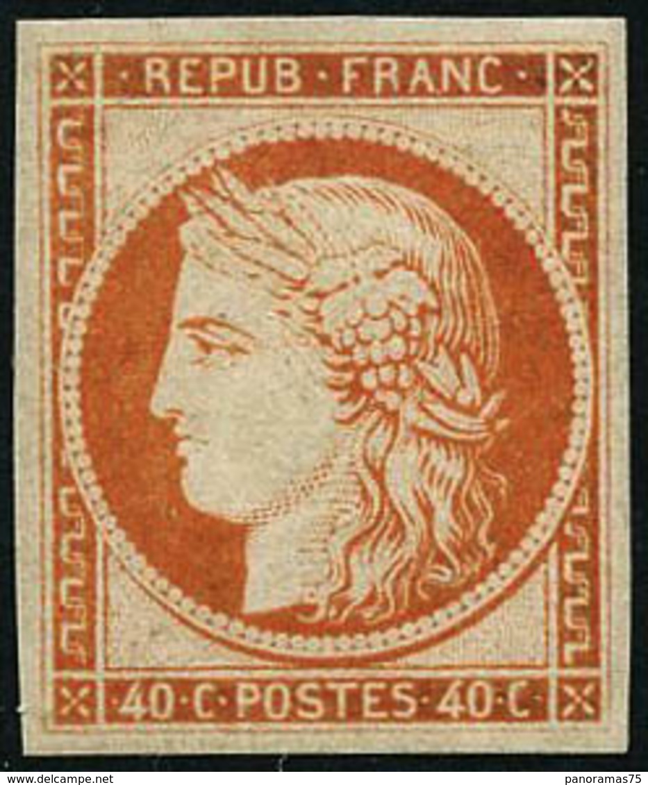 ** N°5g 40c Orange, Réimp - TB - 1849-1850 Cérès