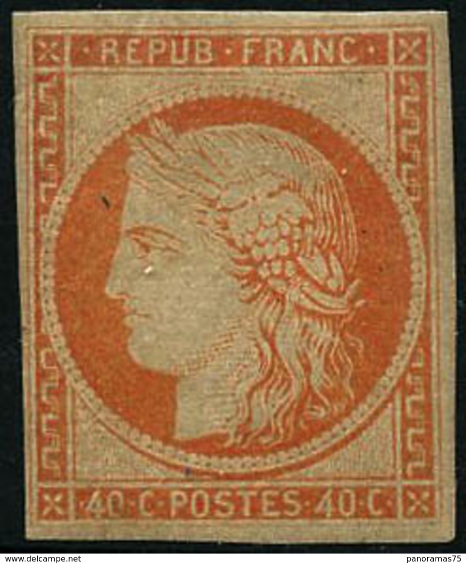 ** N°5g 40c Orange, Réimp - TB - 1849-1850 Cérès