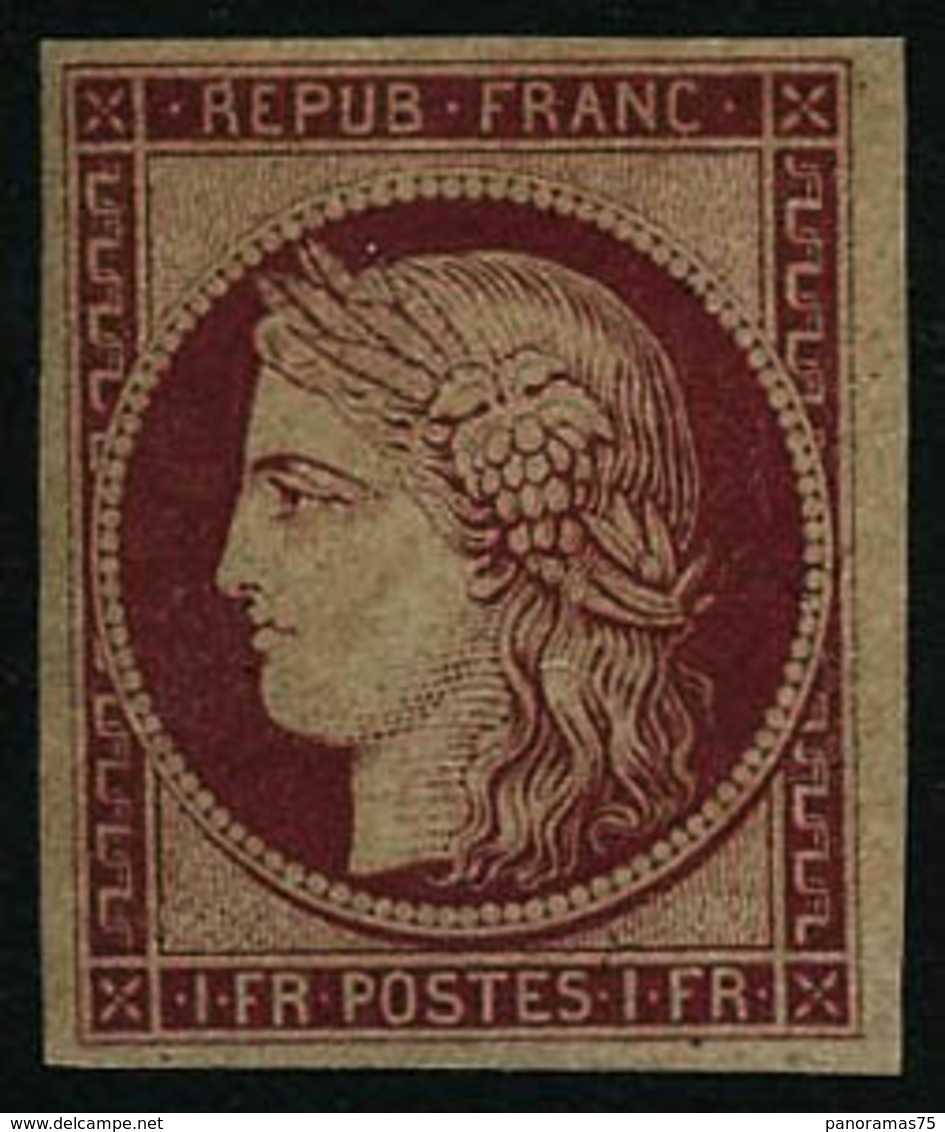 ** N°6F 1F Carmin, R"imp - TB - 1849-1850 Ceres