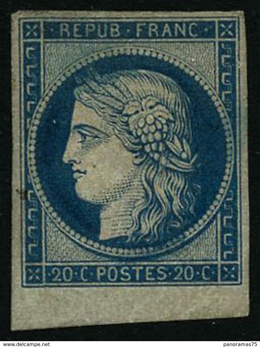 ** N°8F 20c Bleu, Réimp - TB - 1849-1850 Ceres