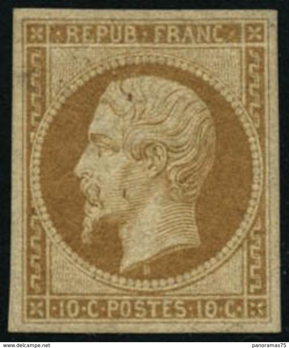 ** N°9e 10c Bistre-jaune, Réimp - TB - 1852 Louis-Napoleon