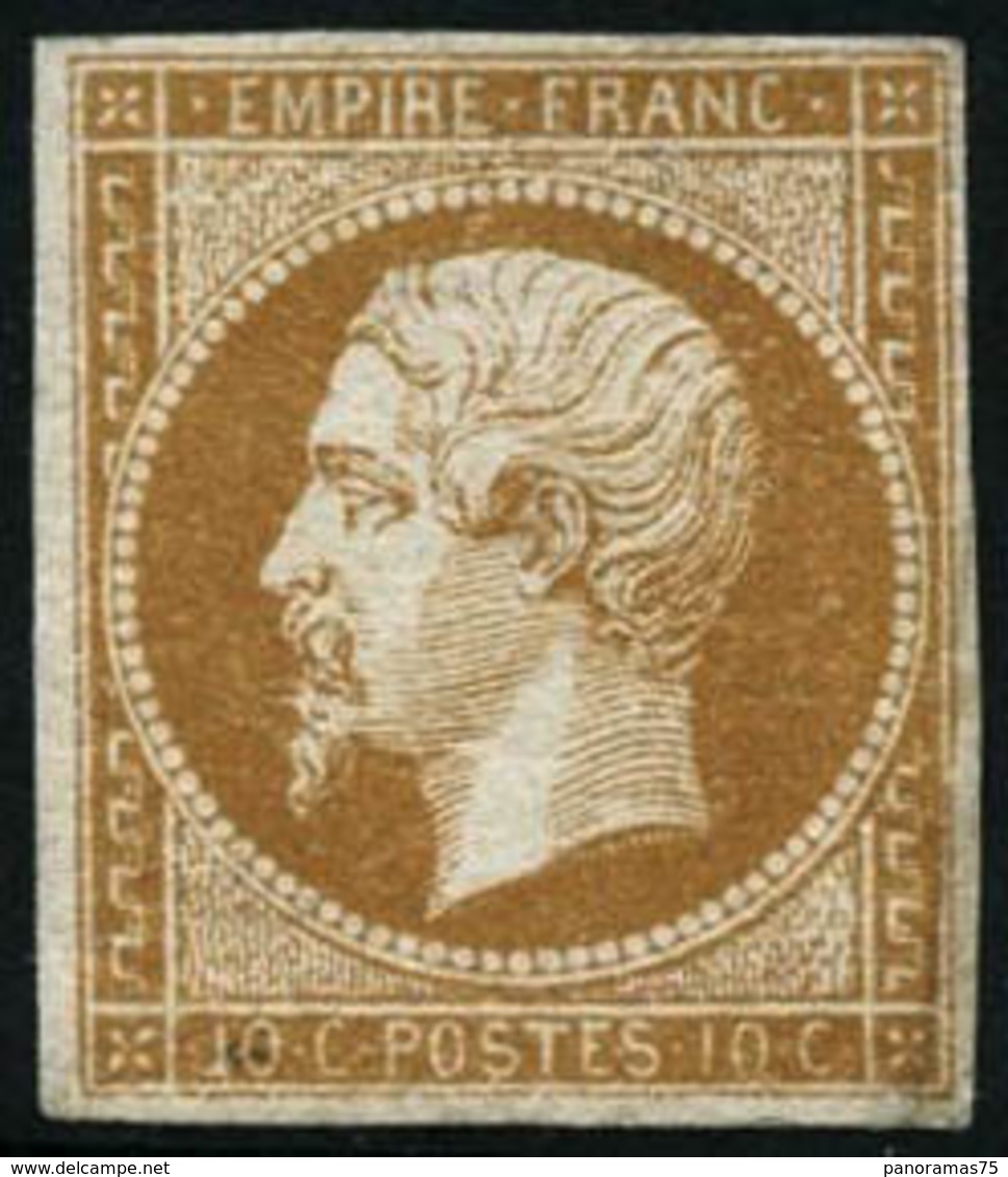 ** N°13Ab 10c Bistre Orangé, Type I - B - 1853-1860 Napoléon III.