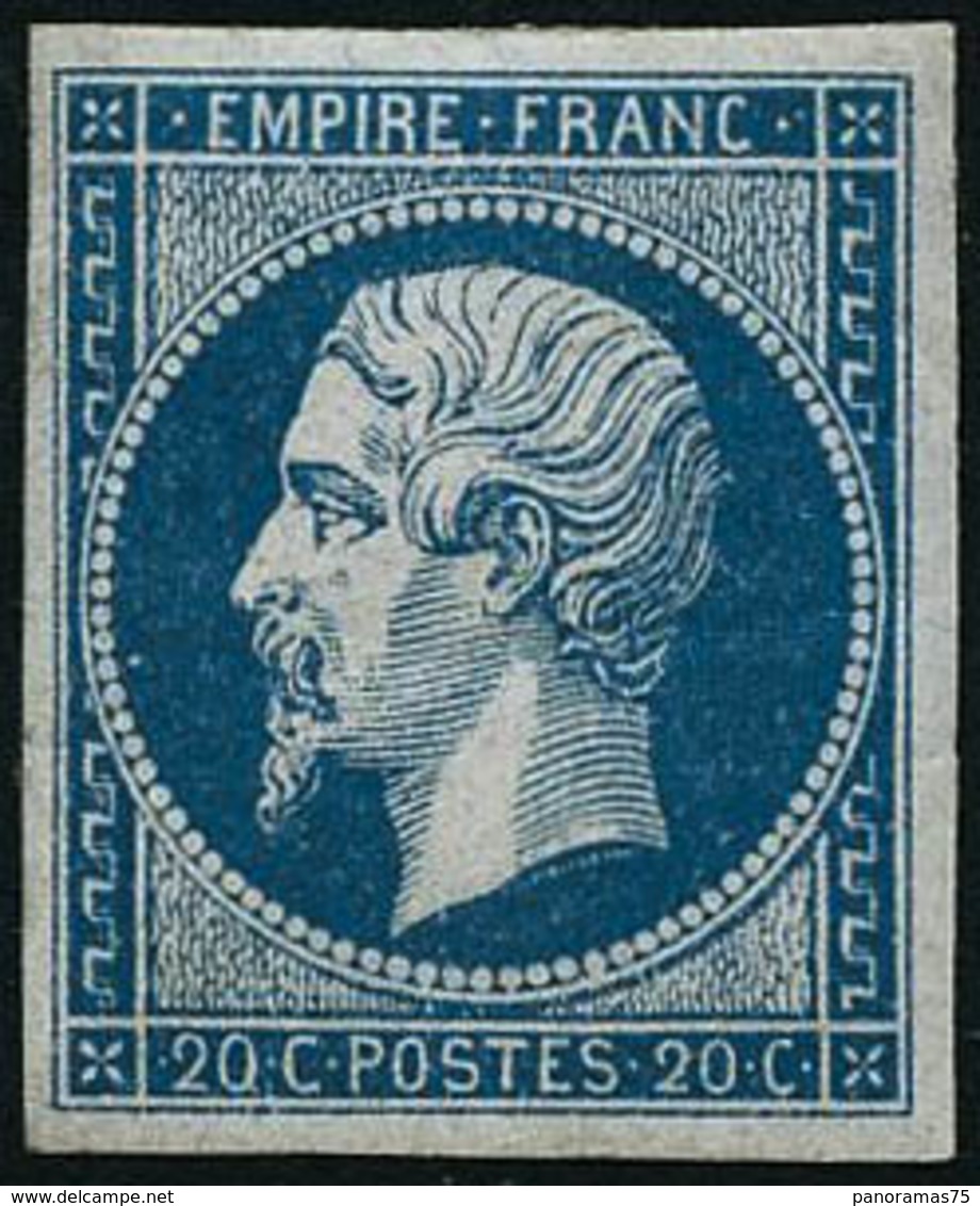 ** N°14A 20c Bleu, Type I Signé Calves - TB - 1853-1860 Napoleon III