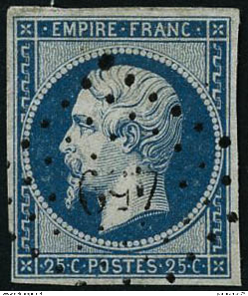 Oblit. N°15 25c Bleu, Signé Calves - TB - 1853-1860 Napoleon III