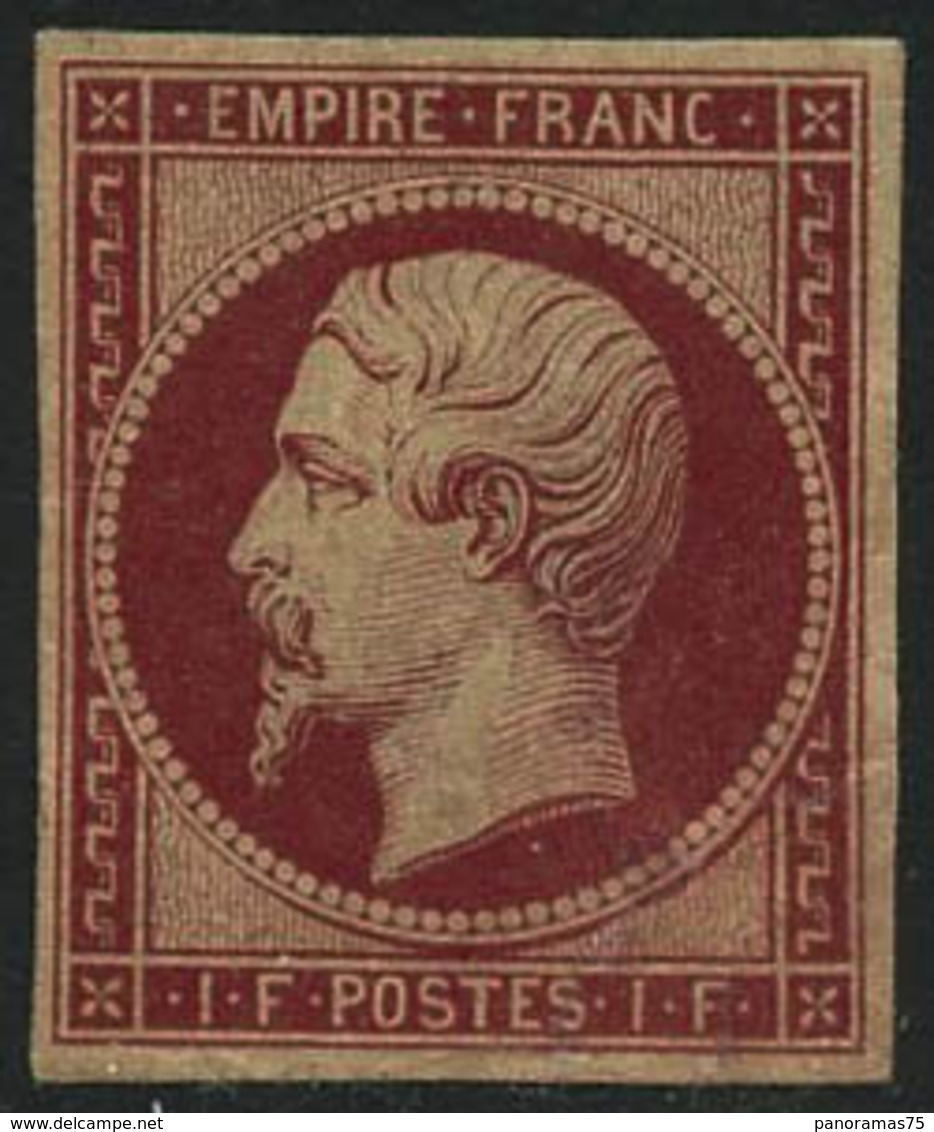 ** N°18d 1F Carmin, Reimp Luxe - TB - 1853-1860 Napoléon III