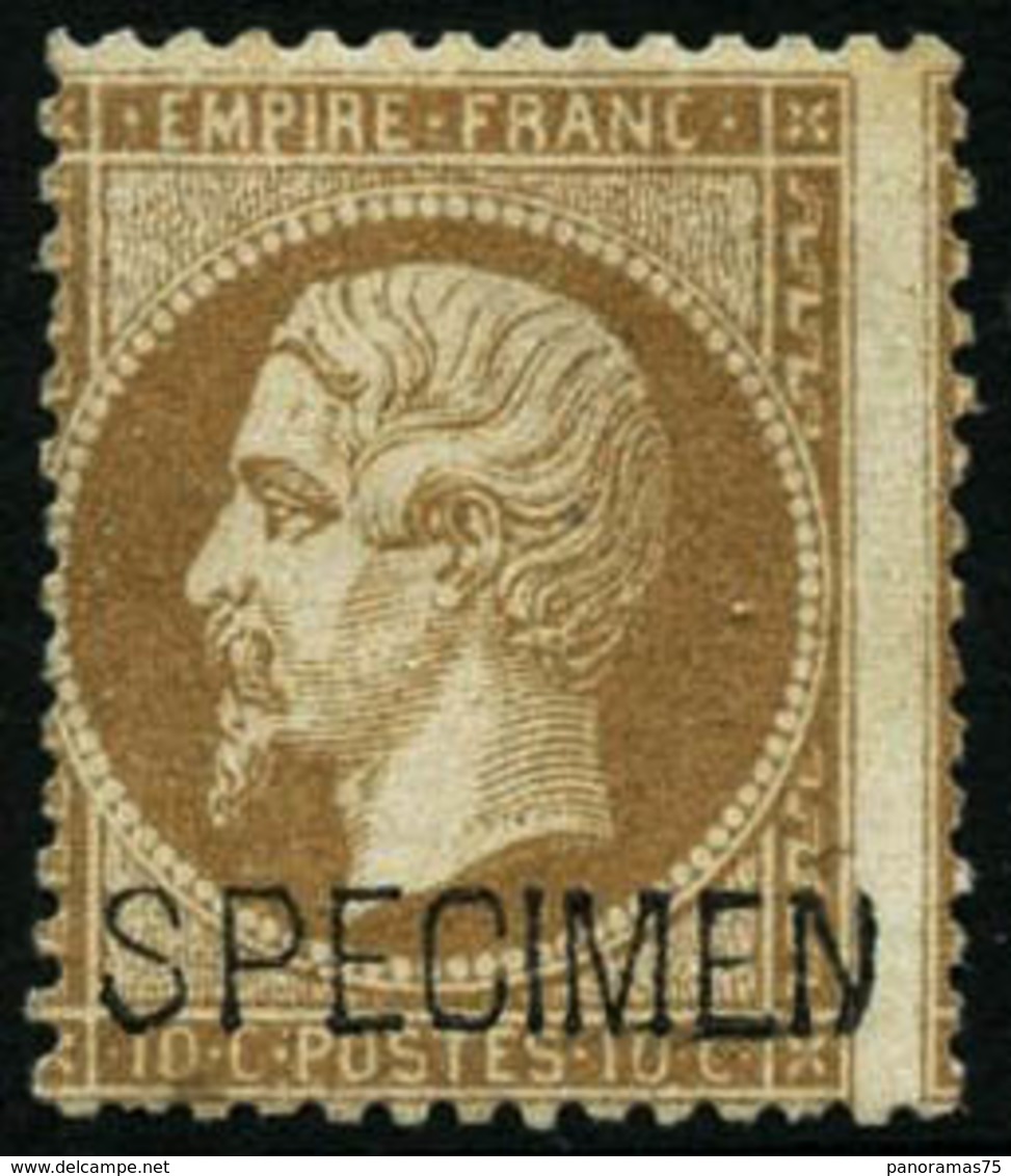 ** N°21c 10c Bistre, Surchargé - B - 1862 Napoleon III