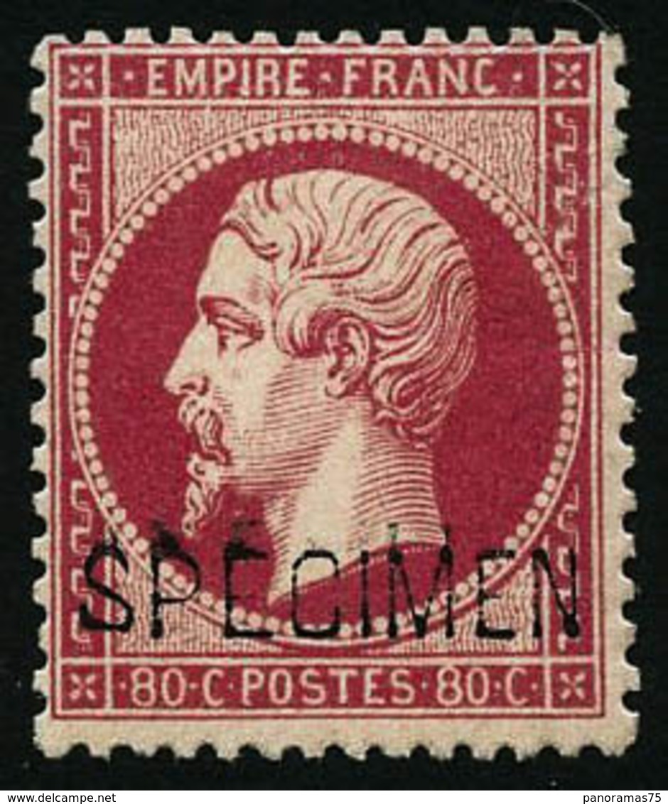 ** N°24d 80c Rose, Surchargé Spécimen, Signé Brun - TB - 1862 Napoléon III.