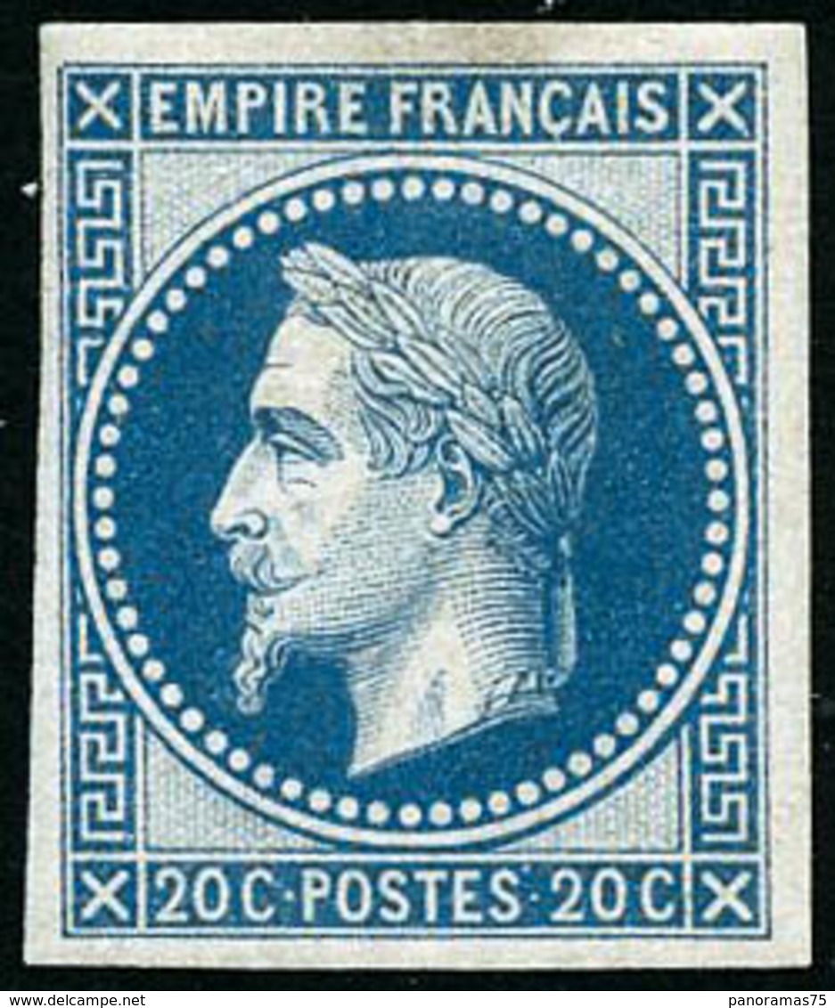 ** N°29Ab 20c Bleu Rotschild, Signé Roumet - TB - 1863-1870 Napoleon III With Laurels