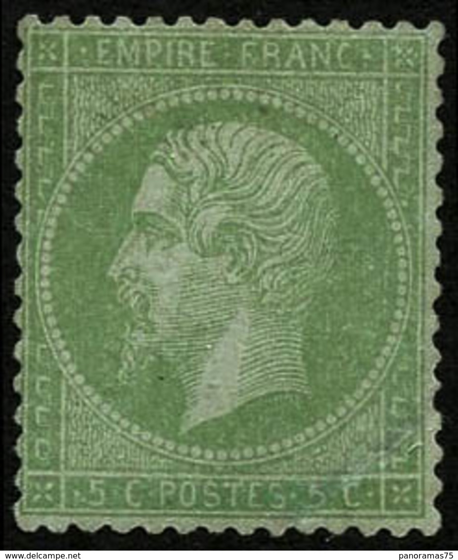 * N°35 5c Vert Pâle/bleu, Petit éclat De Gomme Au Verso - B - 1863-1870 Napoleon III Gelauwerd