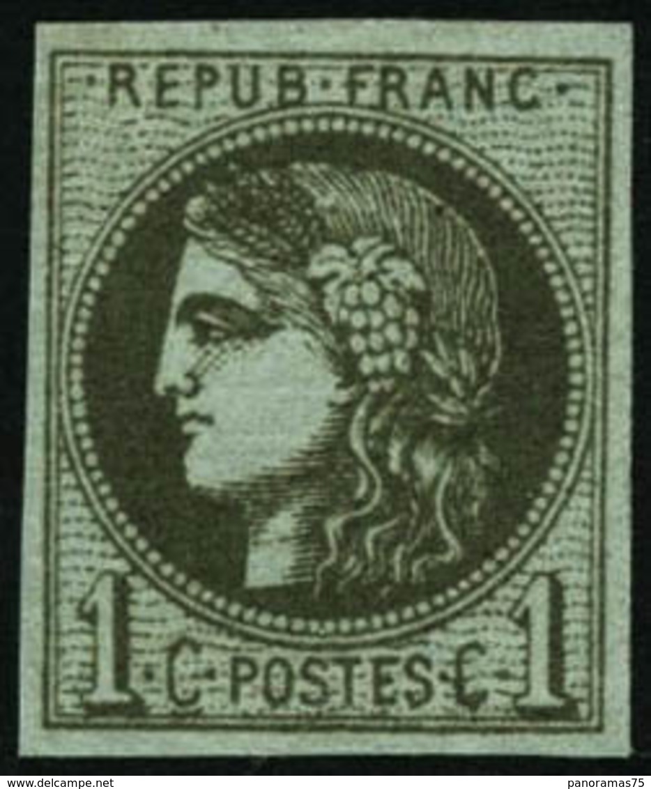 ** N°39B 1c Olive R2 - TB - 1870 Ausgabe Bordeaux