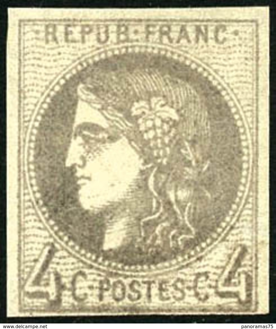 * N°41e 4c Gris Foncé, Quasi SC - TB - 1870 Ausgabe Bordeaux